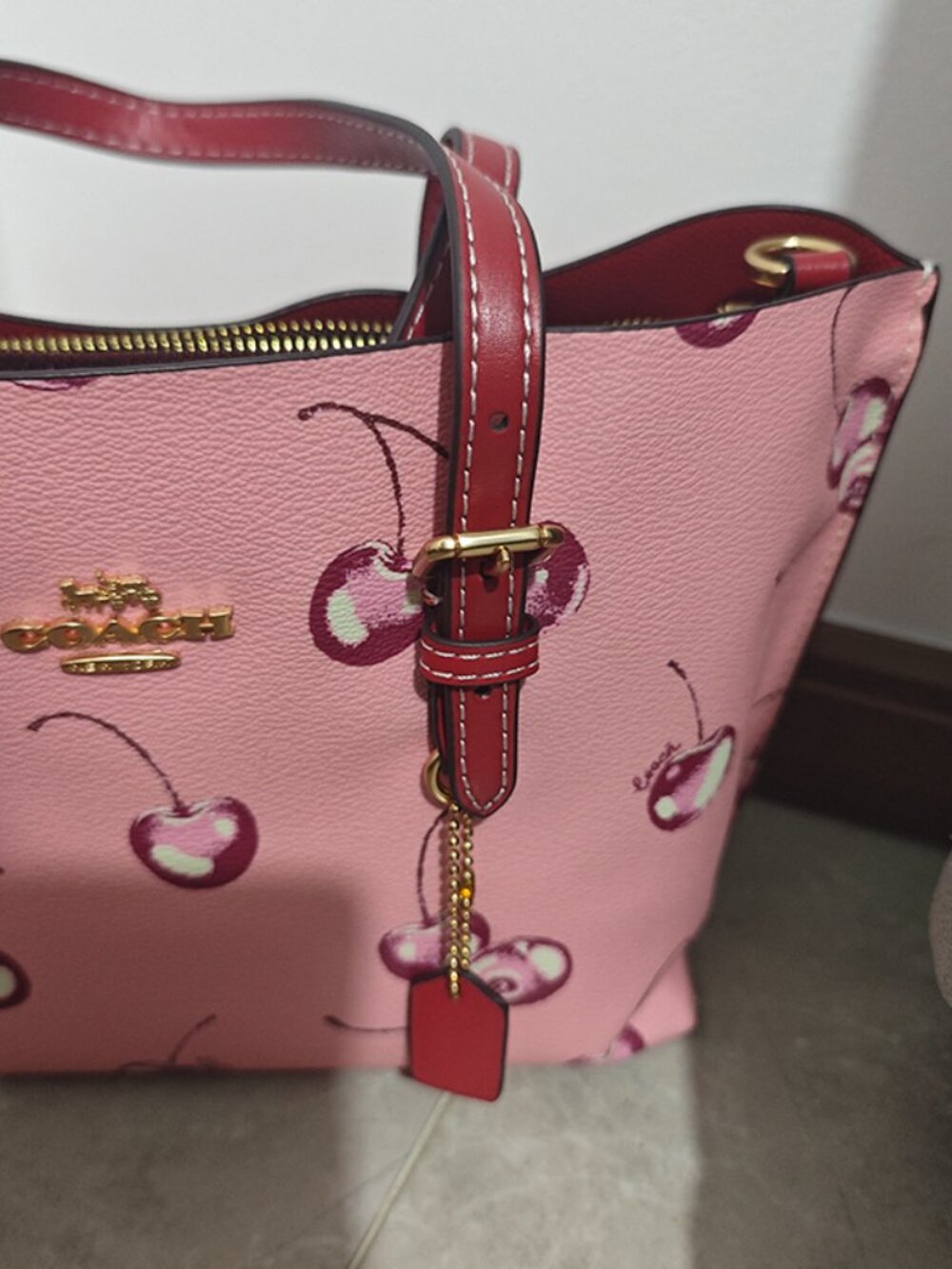 Coach Pink Cherry Shoulder Bag - Picture 2 of 7
